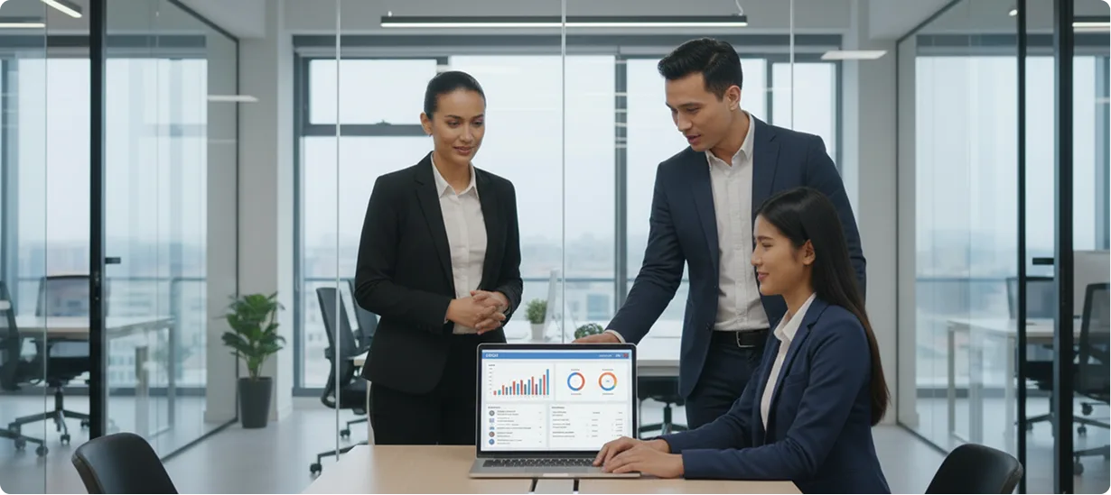Sales team scaling customer operations with CRM insights